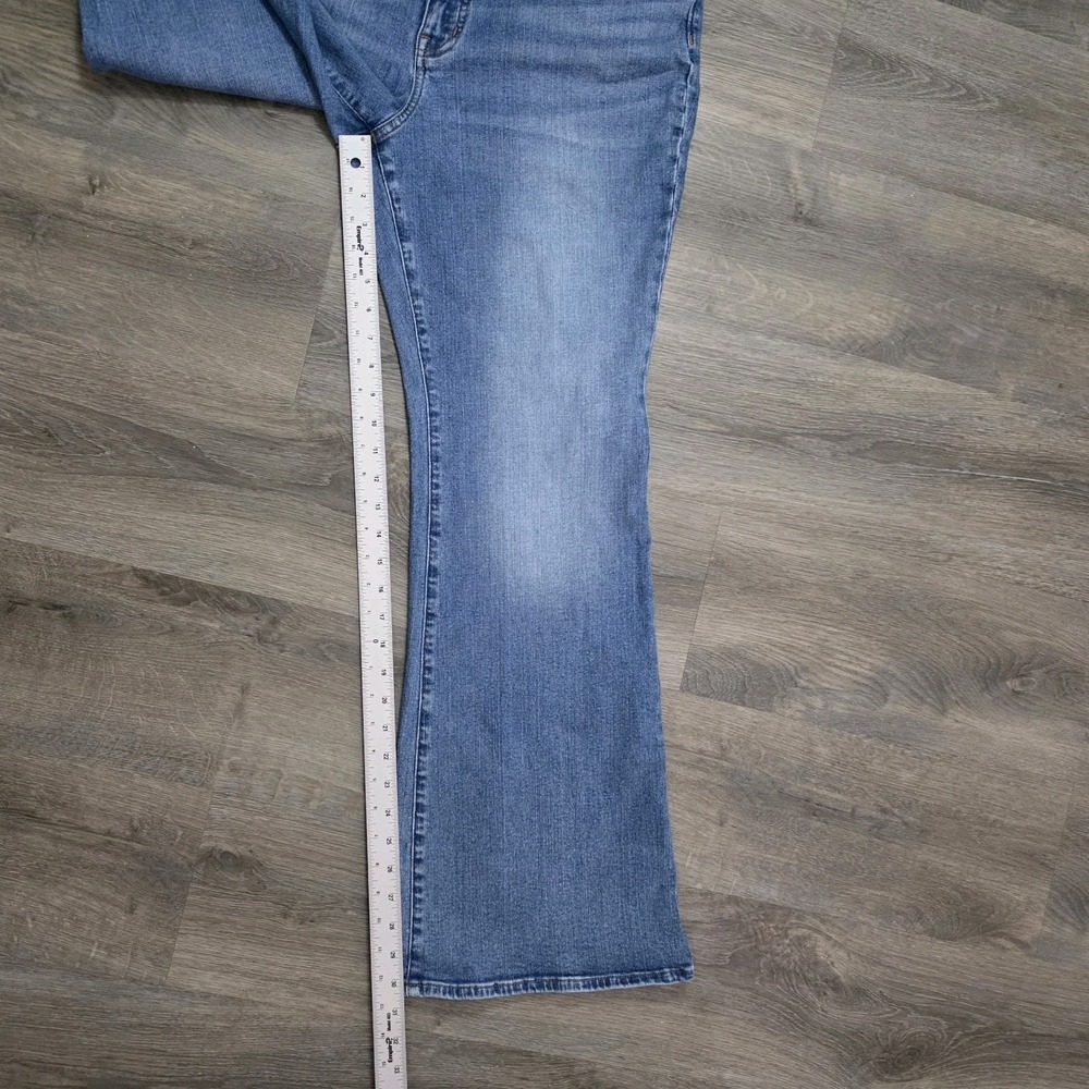 Madewell Skinny Flare Jeans 33 Medium Wash Stretch Denim Y2K Boho Festival - Picture 15 of 15